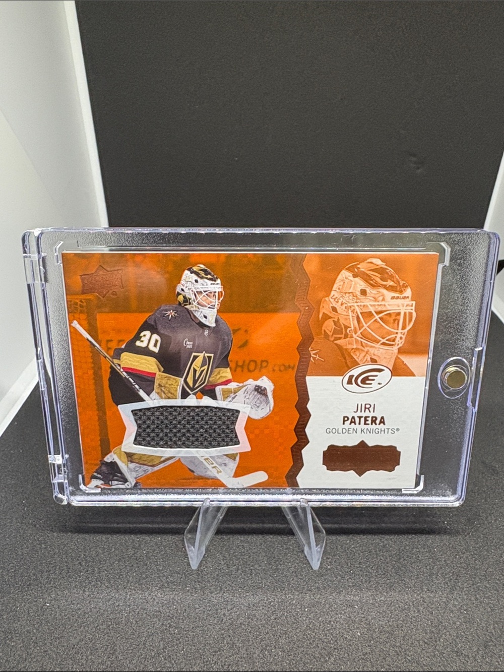 Upper Deck Jiri Patera Golden Knights Rookie Trading Card - Black Jersey Patch